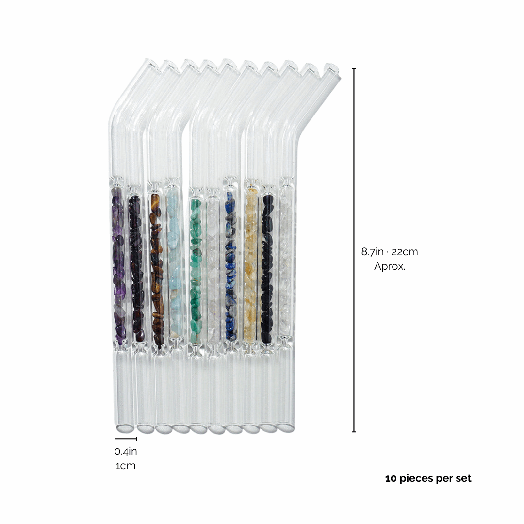 Crystal Infuser Straw Set