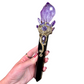Hand holding an Obsidian & Amethyst Empress Wand