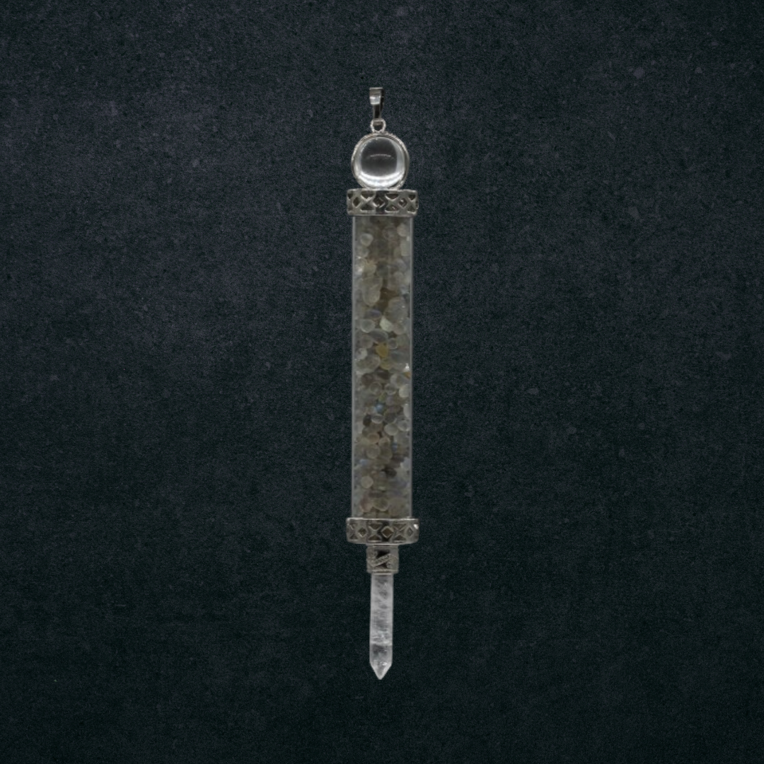 Labradorite Pendulum/Wand Crystal Locket