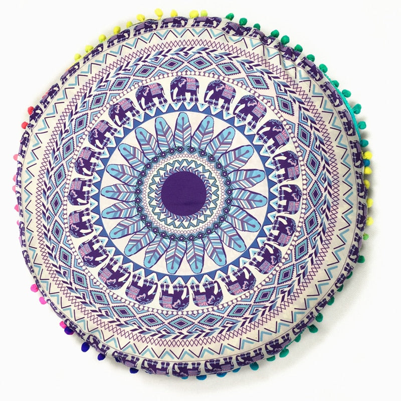 Boho Cushion Cover - Soft Purple Mandala